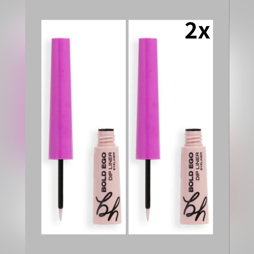 2x Revolution Makeup BH Los Angeles Bold Ego Dip EyeLiner Bright Pink Sealed